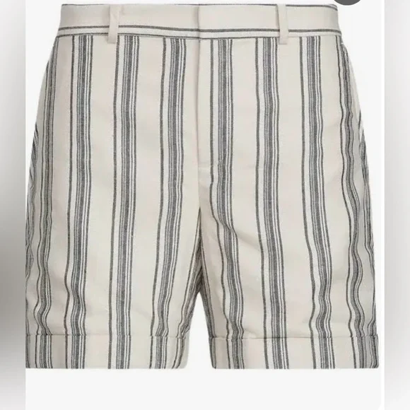 NWT Ralph Lauren Linen Blend Pinstripe Shorts - Picture 2 of 7